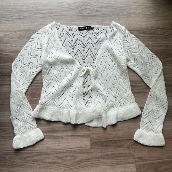 Motel Rocks White Knit Cardigan - Picture 2 of 5
